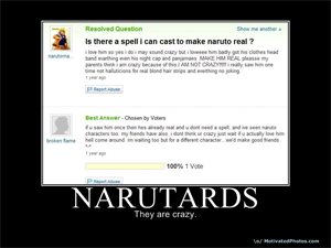 A 'Motivational Poster' on Narutards. narutards