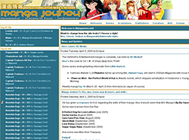 Manga Jouhou, one of the most successful release tracking sites, in 2005. jouhou2005