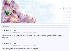 KMTS's homepage in 2006. k-manga