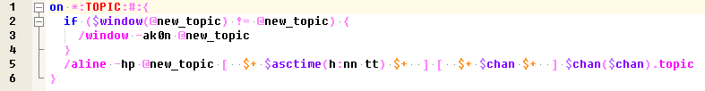 The script Manick used to track release announcements on IRC. script