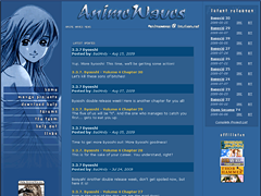 AW's homepage in 2009. animewaves