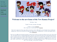 Homepage of The New Ranma Project. newranmaproject