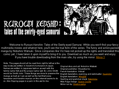 Homepage of Tales of the Swirly-Eyed Samurai in 2003. spamdini
